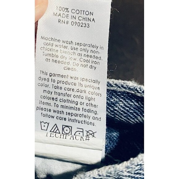 Pacsun Dad Jeans Womens 26 Bleach Dye Button Fly Straight Leg Distressed - Picture 7 of 8